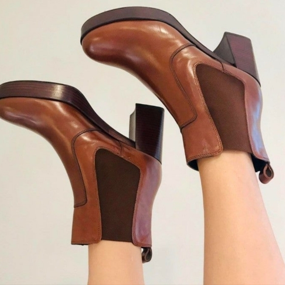 Pons Quintana Nepal Legno Brown leather platform ankle boots. Size 6. NWT - Picture 11 of 15